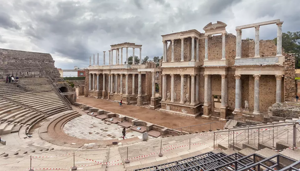 Théâtre romain de Mérida, en Espagne, important site de l’époque romaine en Hispanie