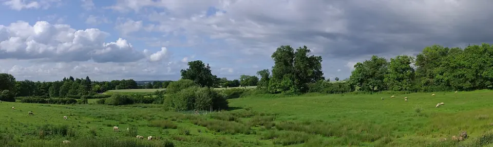 Paysage de la Charente limousine à proximité des thermes de Cassinomagus