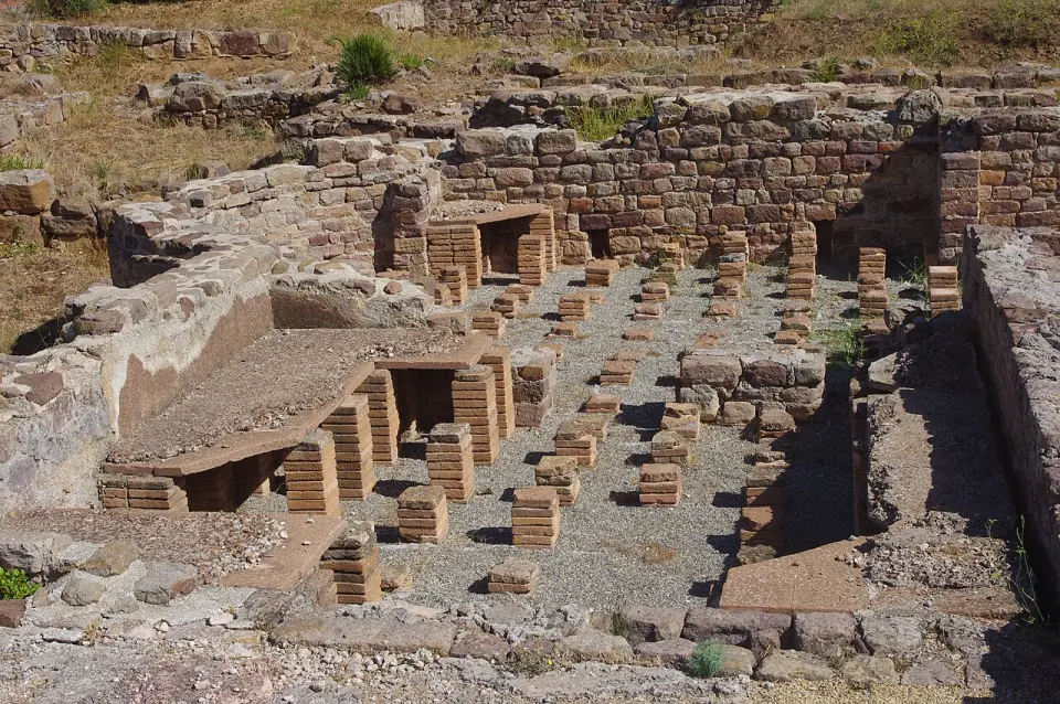 L'hypocauste des thermes romains d'Olbia de Provence