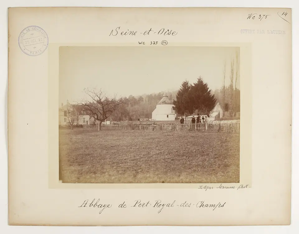 Photographie ancienne de l'abbaye de Port-Royal des Champs, prise vers 1890