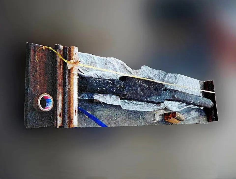 Axe en bronze de la roue à godets du puits des thermes gallo-romains de Barzan