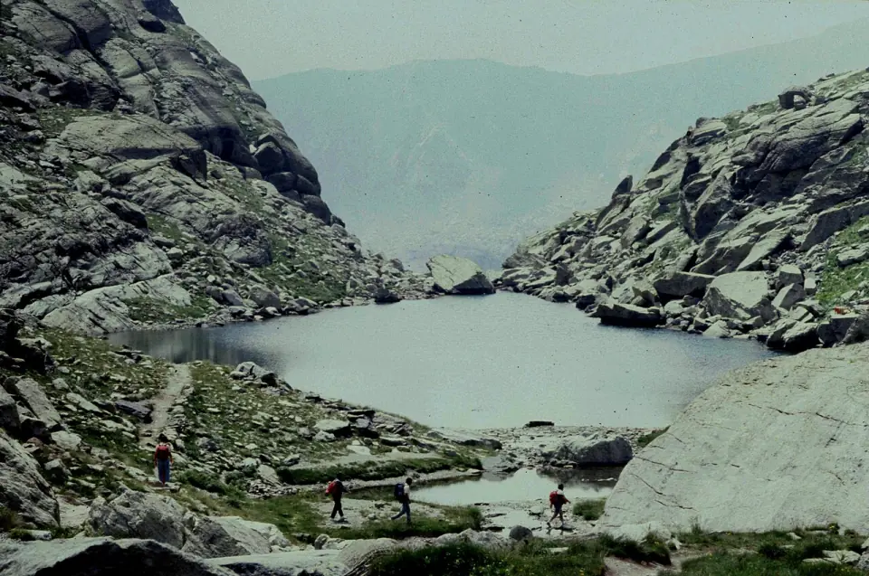 Lac dans la vallée des Merveilles, au pied du mont Bégo, Alpes-Maritimes